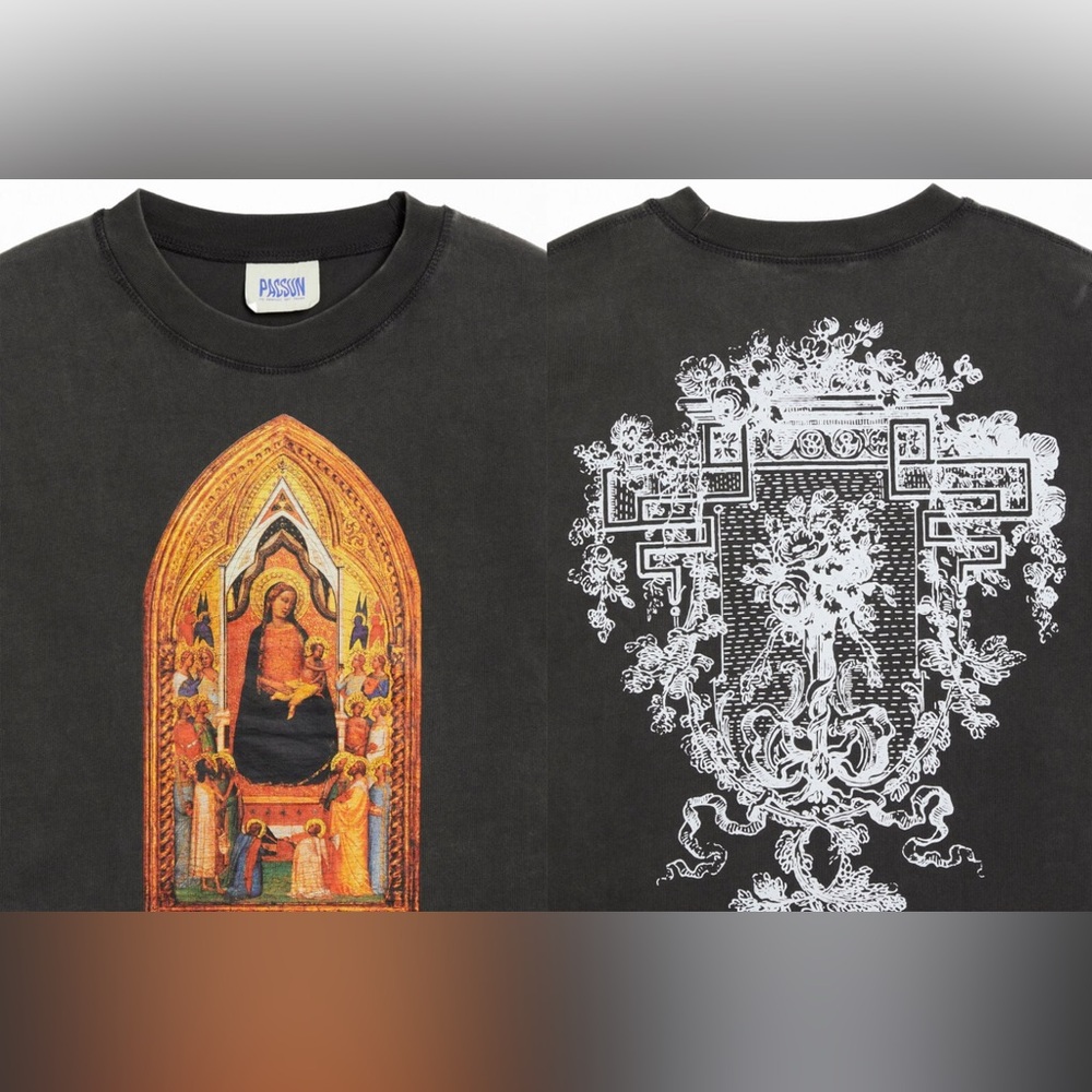 🖼️ Madonna and Child T-Shirt – Washed Black (Men’s X-Large) - Picture 3 of 5